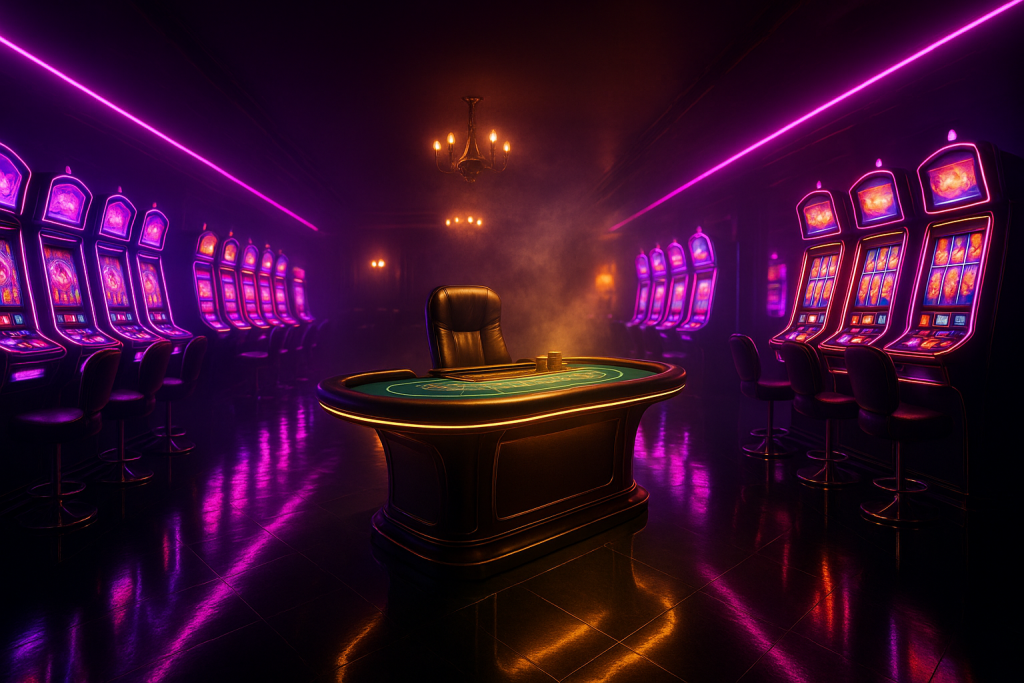 ภาพผู้เล่นเลือกเกมสล็อต PG SLOT จากเมนูบนมือถือโดยมีมิเตอร์ความผันผวนและไอคอนงบประมาณ